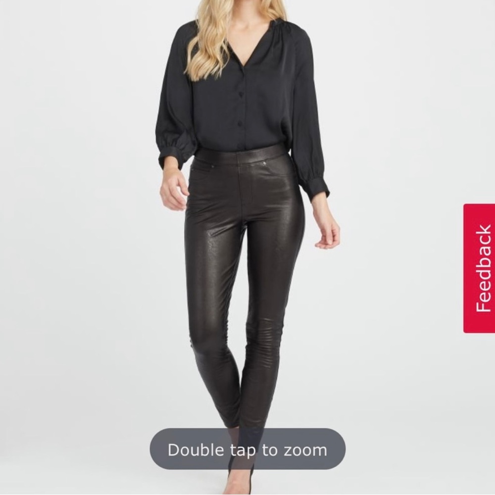 Spanx Leather-Like Ankle Skinny Pant. Medium Tall. Like new. Worn once.